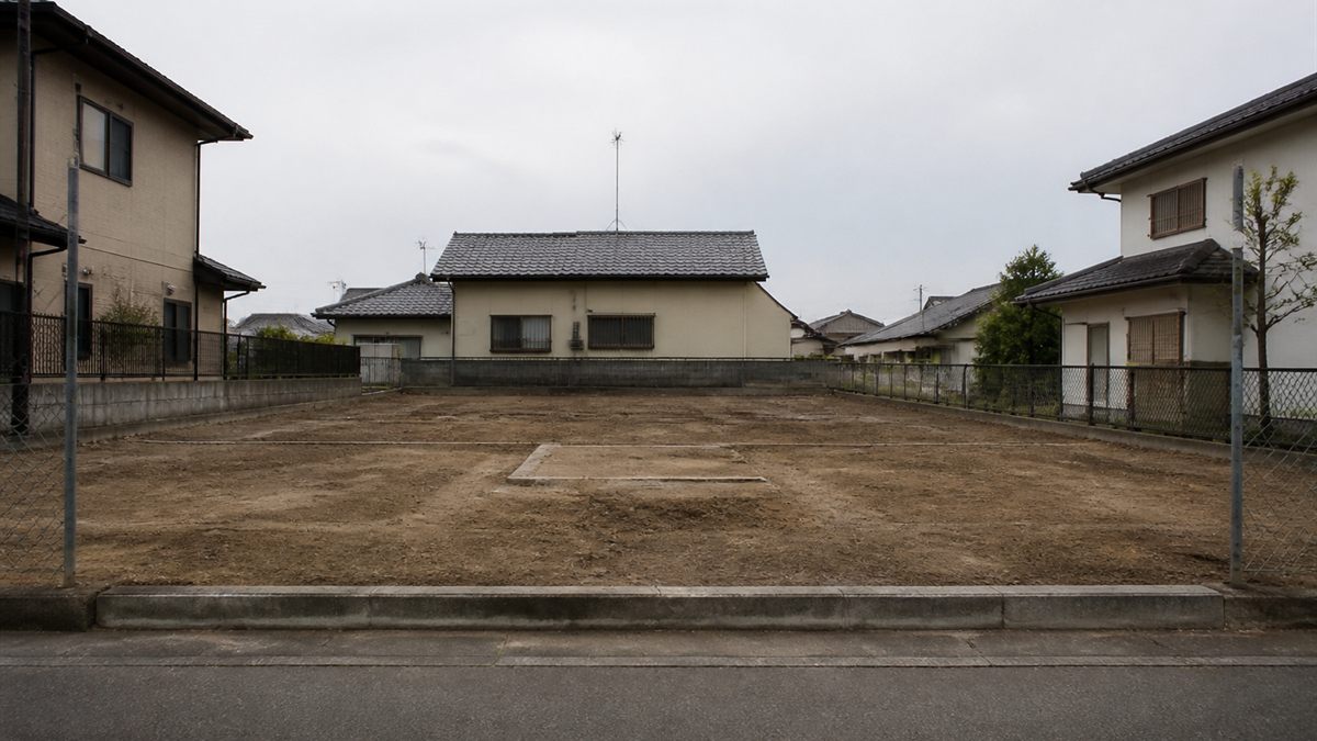 更地になった土地と隣家