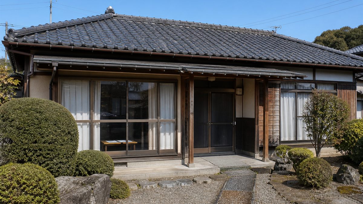 誰も住んでいない平屋の外観