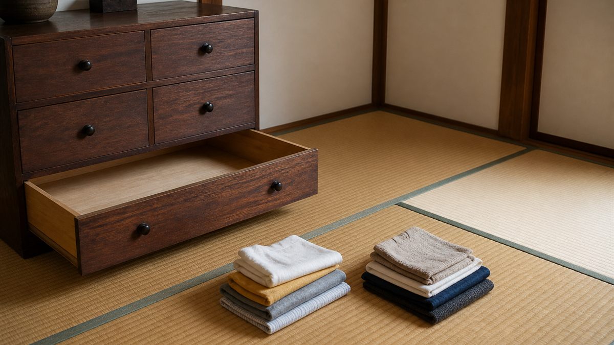 引き出しひとつだけを片付けているところ