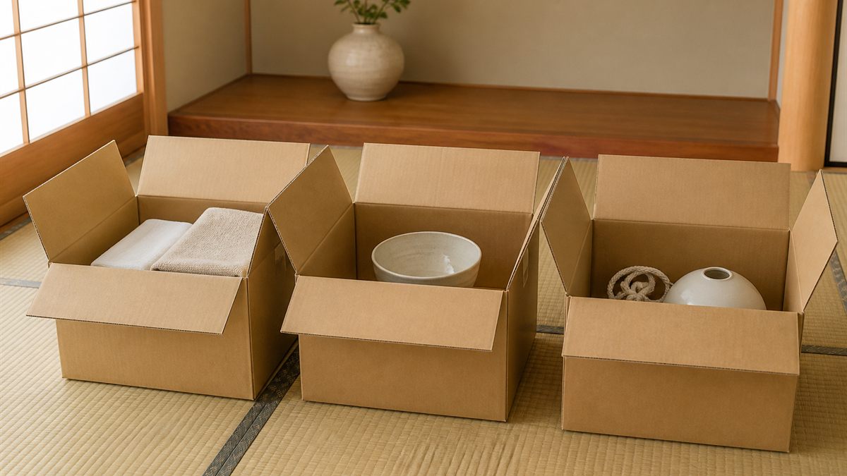 3つの箱に分けて並べたところ