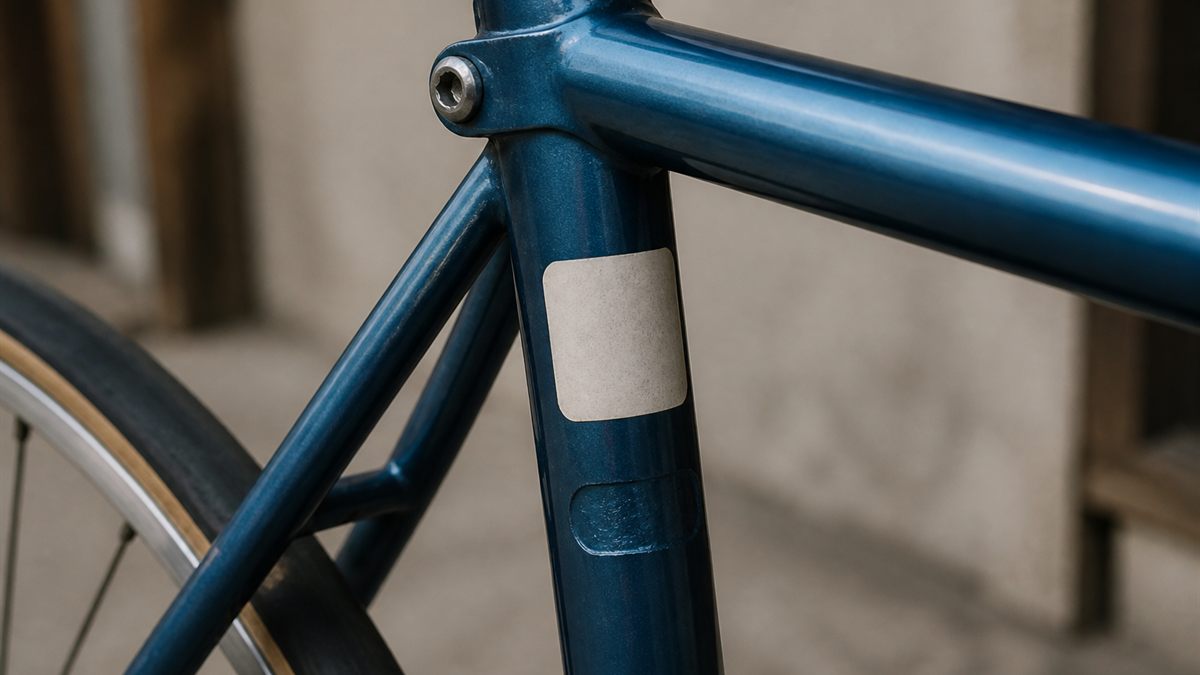 自転車の防犯登録シールとフレーム番号