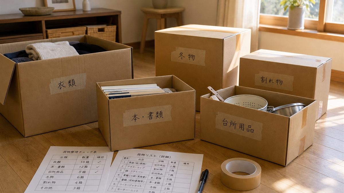 家計簿と電卓で片付け費用を計算する手元