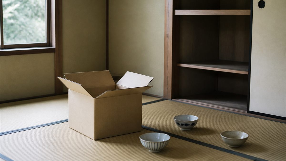 残す器を入れる箱を一つだけ用意したところ